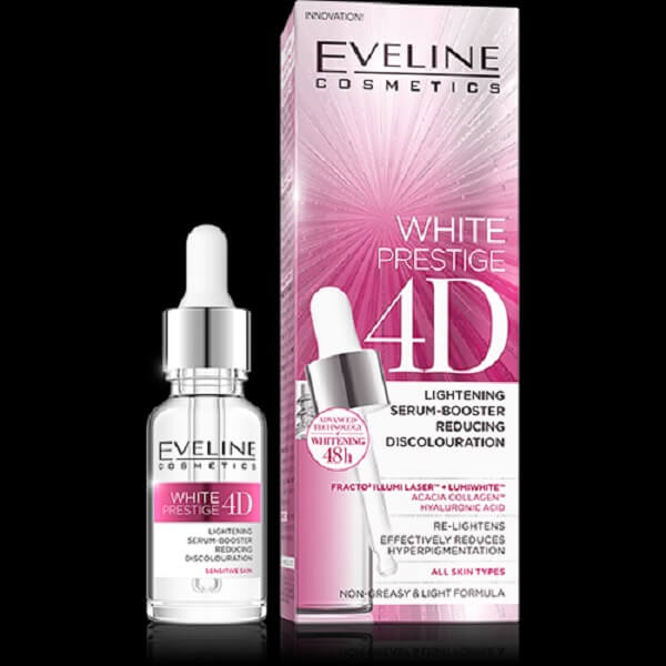 Eveline White Prestige 4d Lightening Serum-booster Reducing Discoloration – 18ml